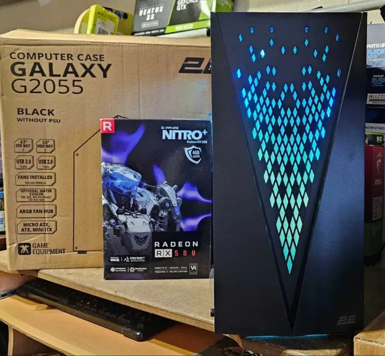 Ігровий комп'ютер Intel Core i3 12100 4.3GHZ, RX 580 4GB, 16GB DDR4, SSD 240, HDD 500GB, фото №2