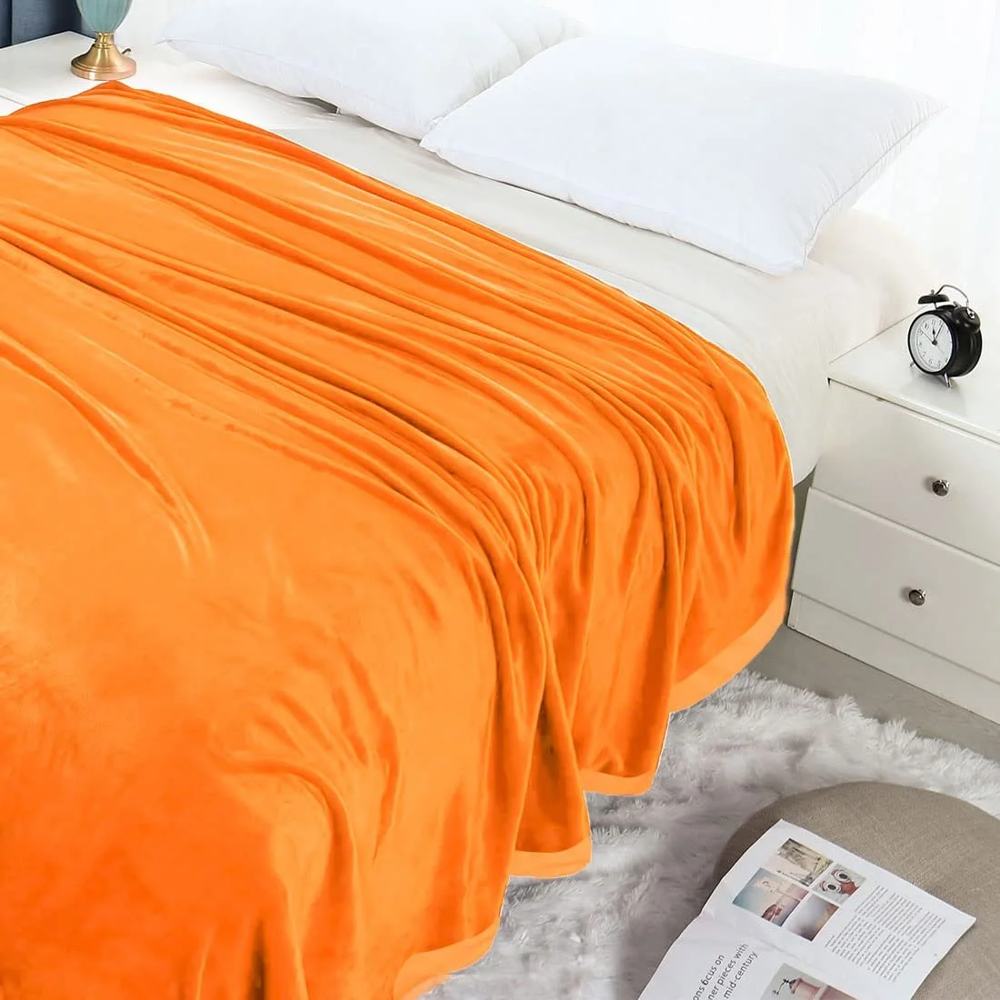 Покривало PiccoCasa Фліс Помаранчевий 200 x 230 см, фото №3