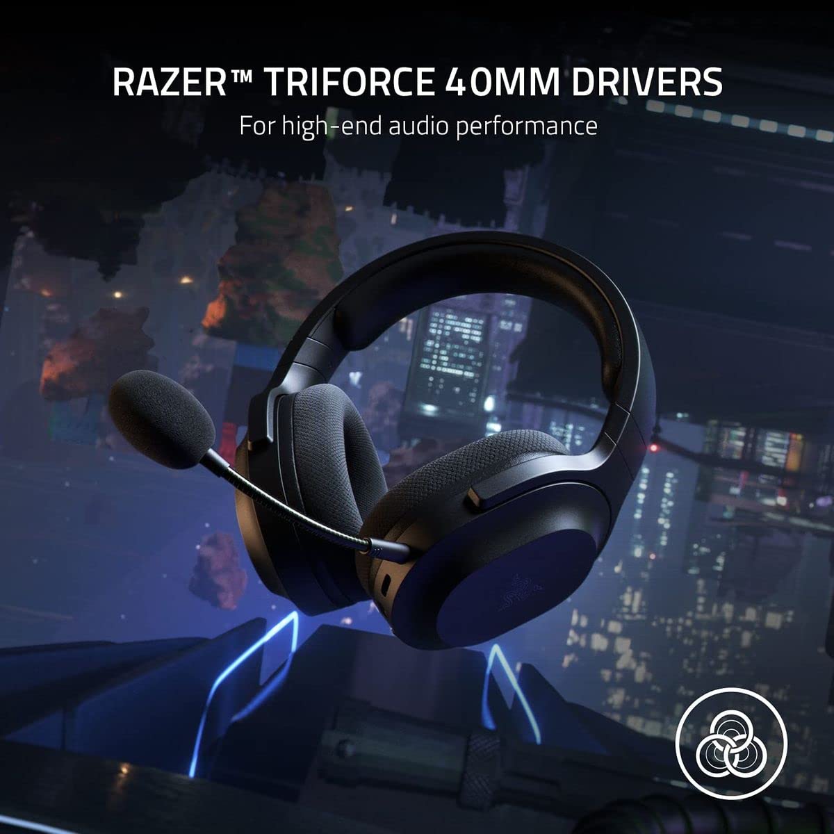 Наушники Razer Barracuda X Беспроводные USB-C 250 г 40 мм 20 часов Черный, фото №5