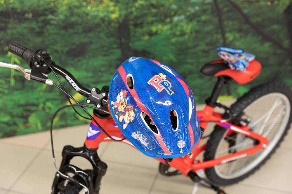 Детский Велосипедный Шлем TataWay Paw Patrol, регулируемая окружность 52-56 см, клипса, пластик, синий, 52-56 см, фото №9