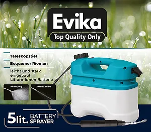 Акумуляторний ранцевий обприскувач EVIKA 5 л з літій-іонним акумулятором synthetic.ua - Фото 1