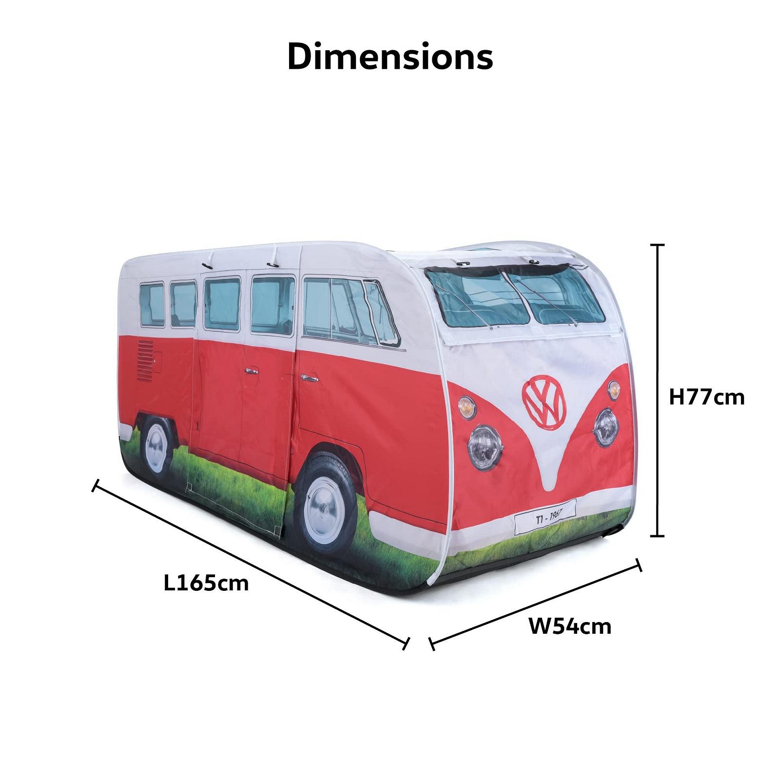 Ігровий намет Volkswagen T1 Bulli Bus 165 см (Передня частина автобуса/Червоний), фото №7