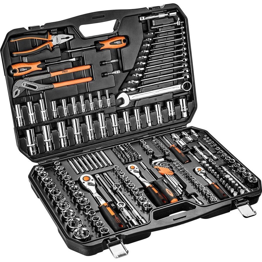 Набор инструментов 233 предметов NEO Tools 10-078 1/2" 1/4" 3/8" в кейсе, фото №1