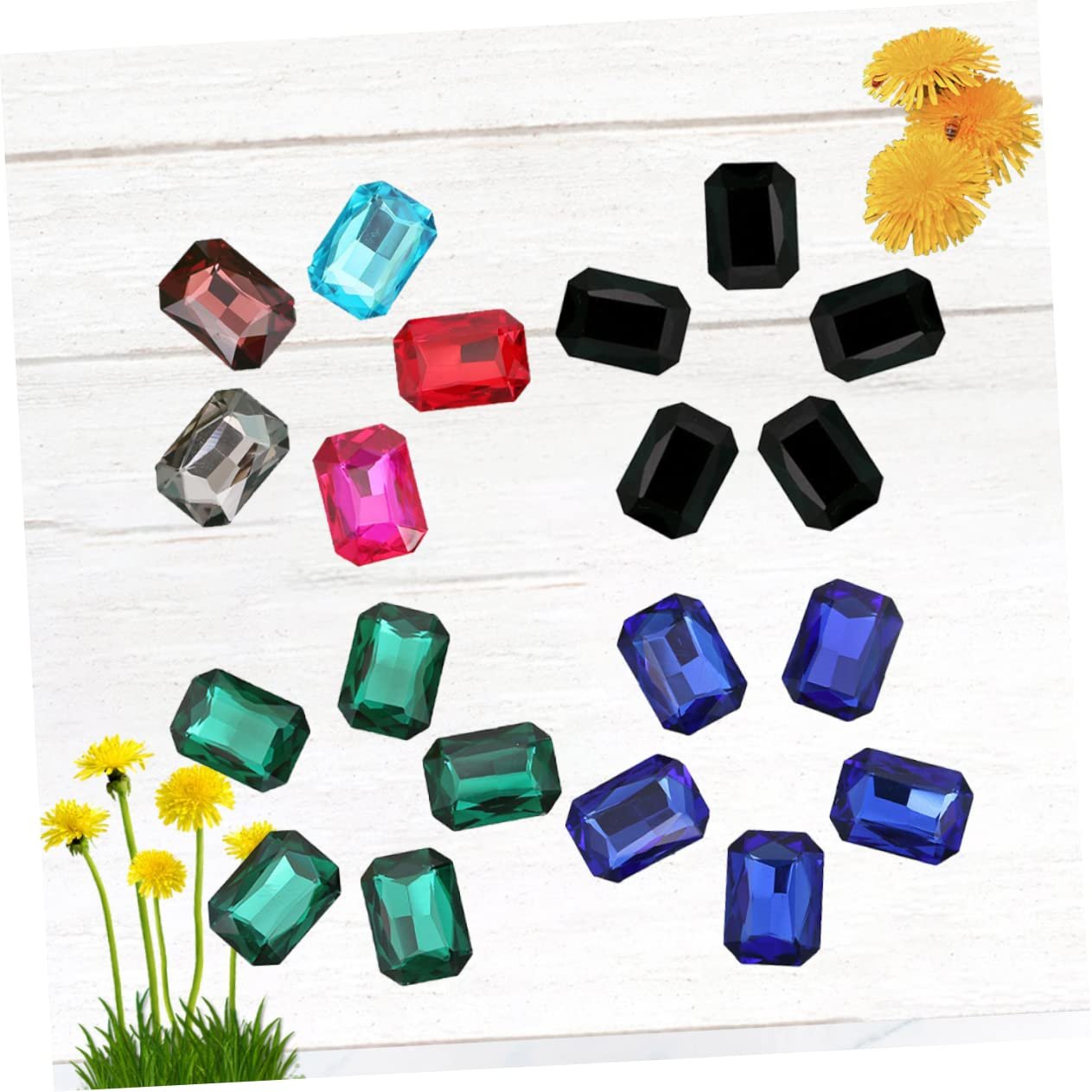 Стразы Восьмиугольные Разноцветные 50 шт., фото №7