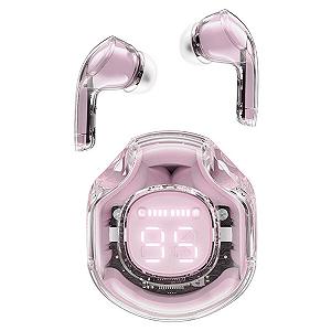 Навушники ACEFAST T8 Crystal color 2 bluetooth earbuds Lotus Pink - Фото 1