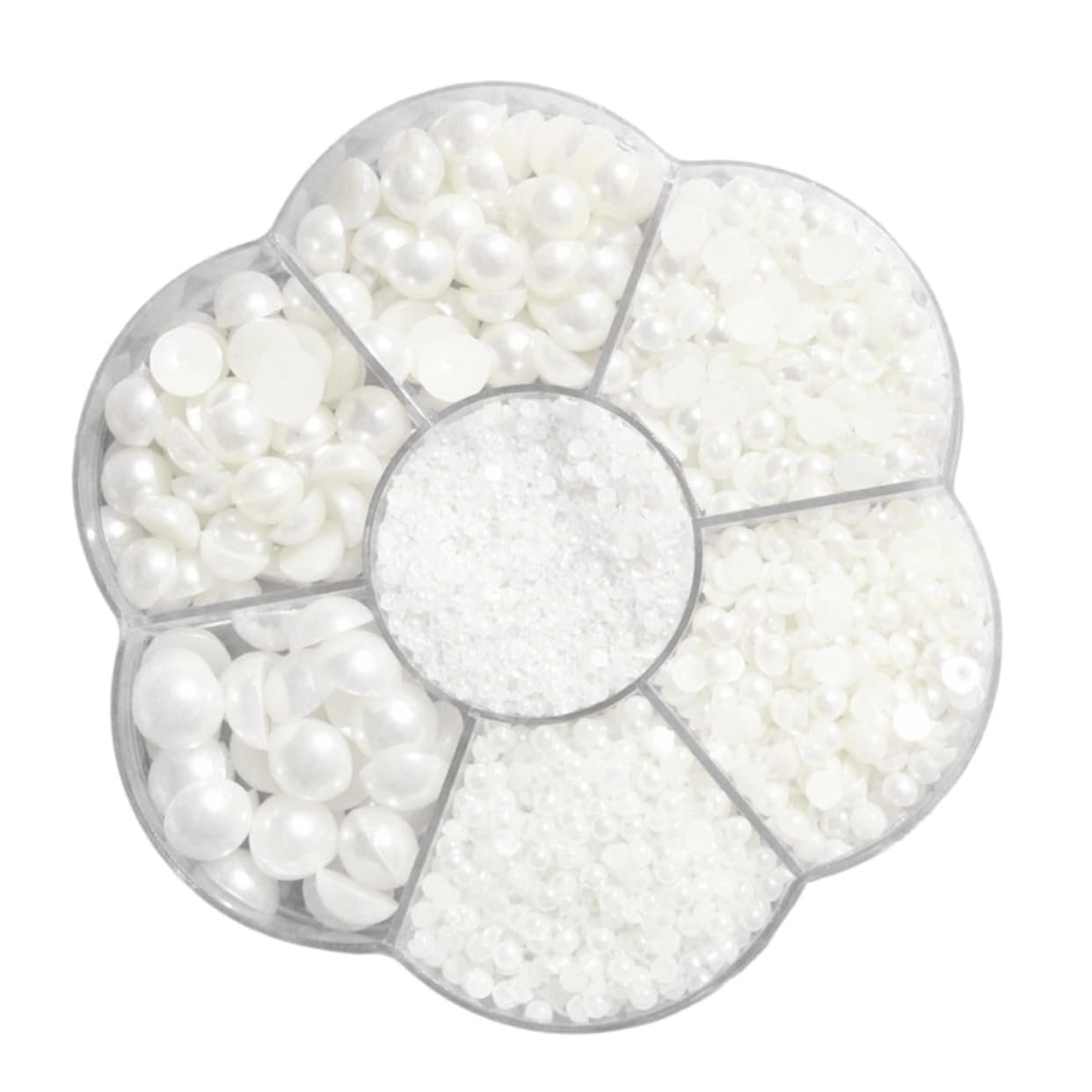 Напівкруглі намистини Lurrose 3 набори білі з плоскою основою, фото №6 Напівкруглі намистини Lurrose 3 набори білі з плоскою основою, фото №6