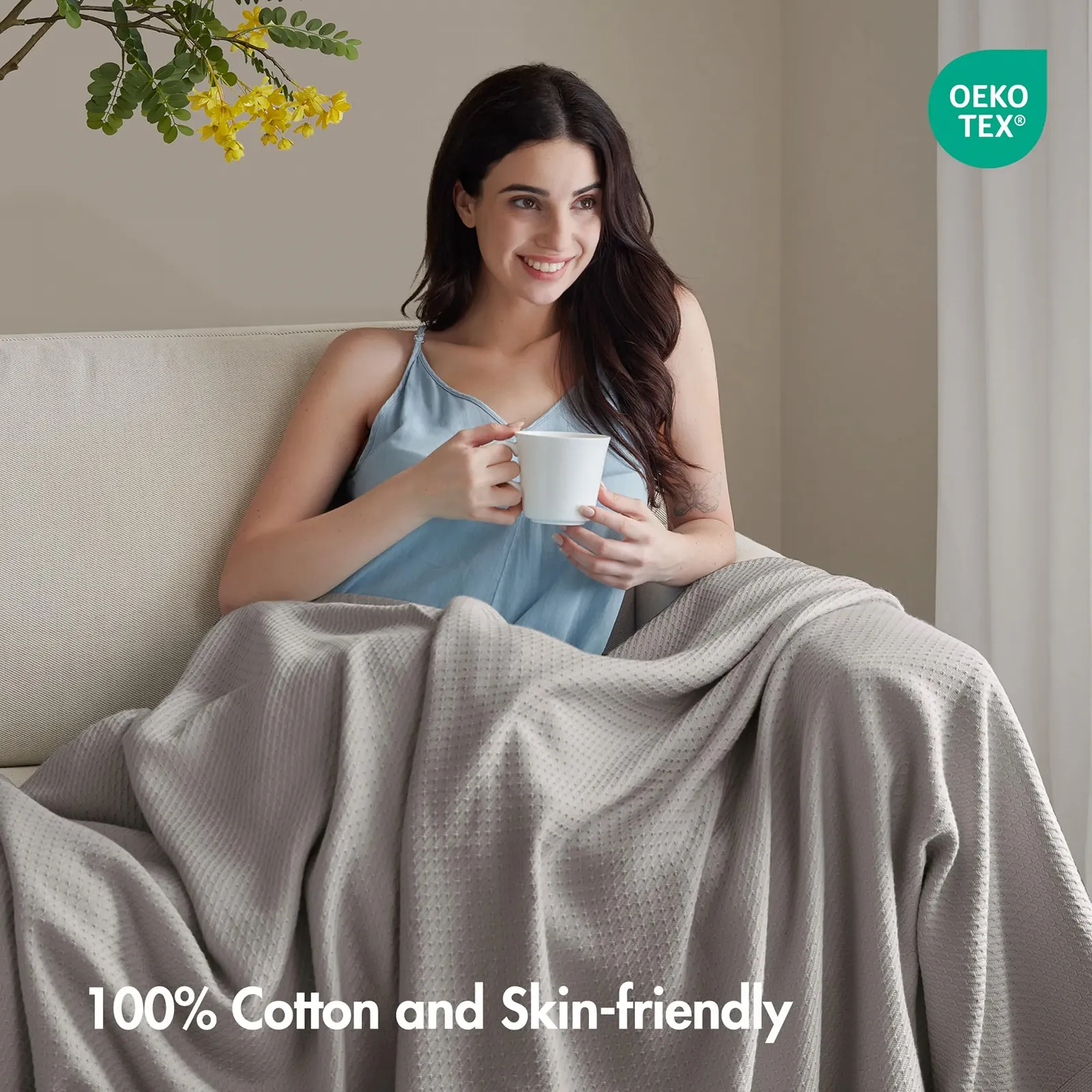 Покривало Madison Park Egyptian Cotton 90 x 90 см, двоспальна, трикотаж, висока якість, фото №4 Покривало Madison Park Egyptian Cotton 90 x 90 см, двоспальна, трикотаж, висока якість, фото №4