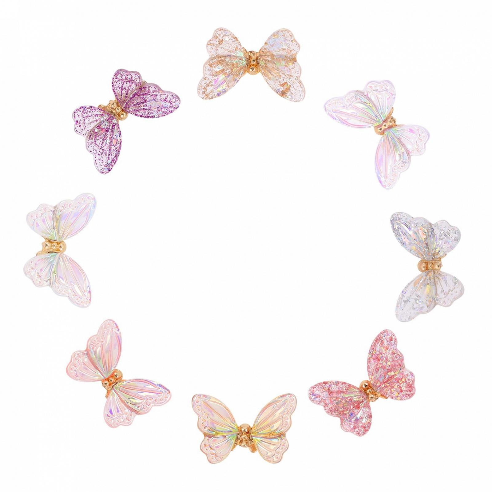 Украшения для ногтей Бабочки 8 шт. Аксессуары для DIY дизайна ногтей, фото №1