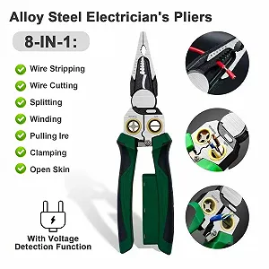 Стриппер 8 в 1 с тестером напряжения Многофункциональный synthetic.ua - Фото 1