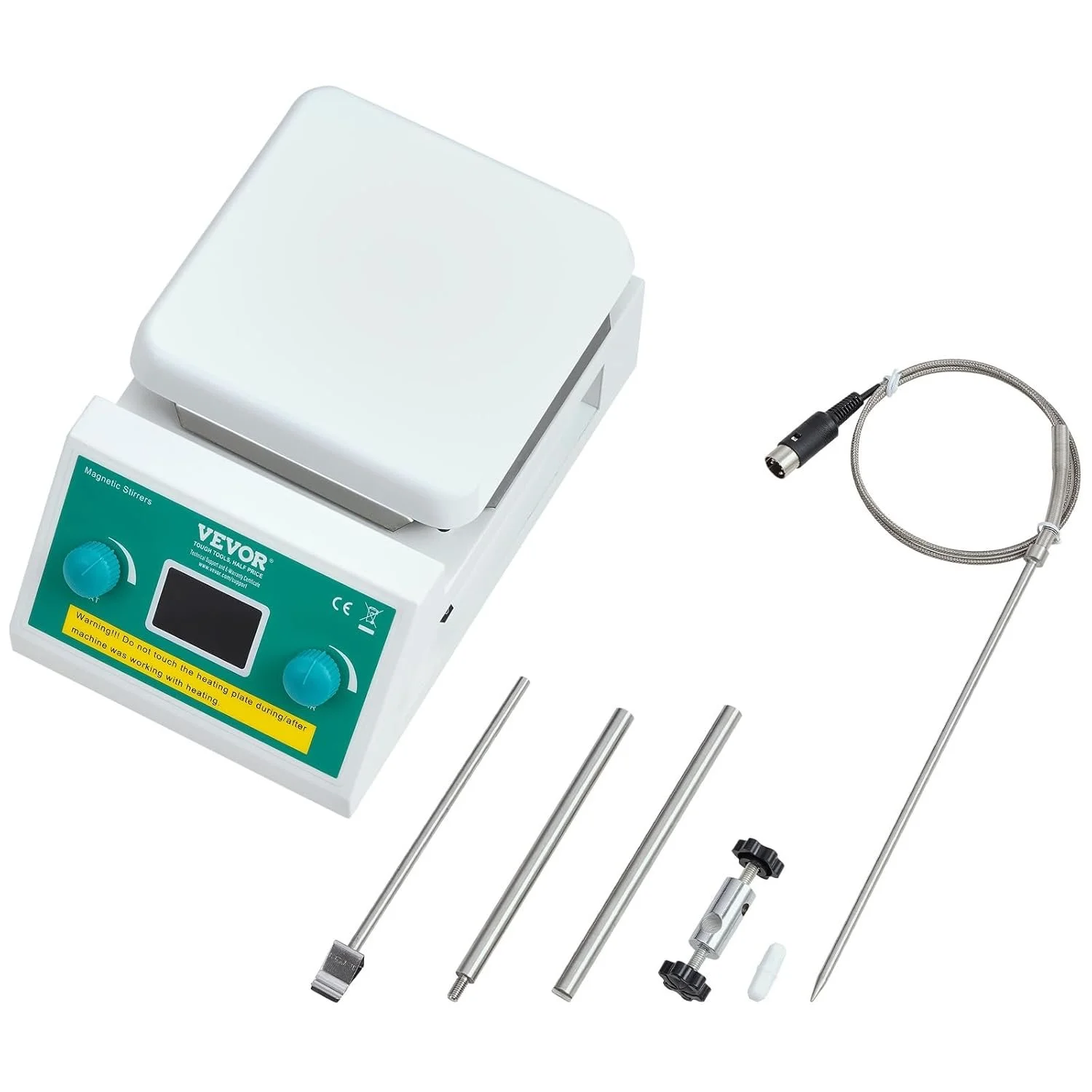 Магнитная мешалка с нагревательной поверхностью VEVOR SH-3ABE White, фото №8