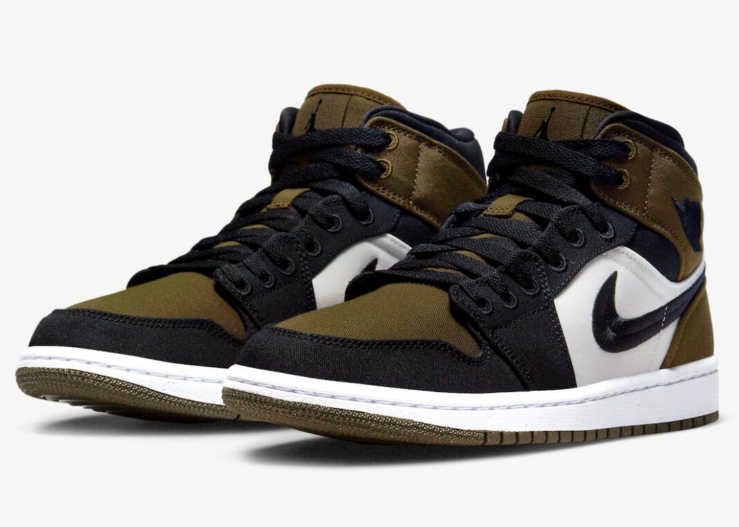 Кроссовки Jordan 1 Mid Olive Toe (W) 36.5, фото №5
