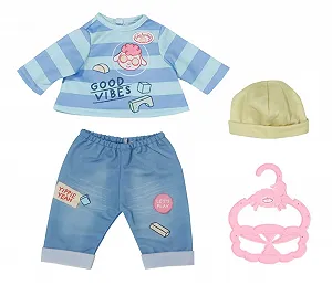 Одежда Zapf Creation Baby Annabell Little Комплект Рубашка и Брюки для куклы 706558 Синий - Фото 1