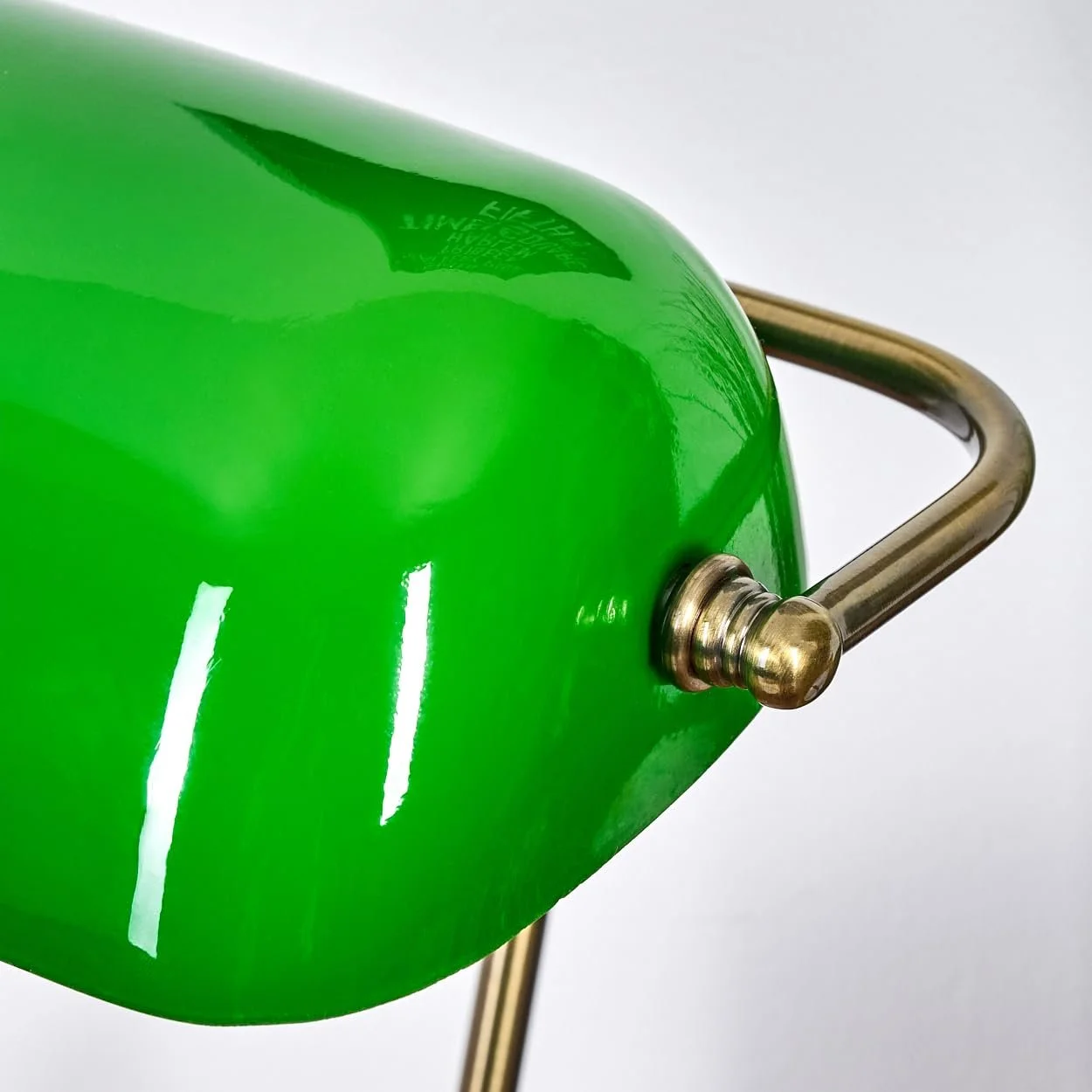 Настільна лампа HOFSTEIN Tremoceira Banker Lamp Ретро/Вінтаж Метал Скло Антична латунь Зелений 1 x E27 38 см, фото №7