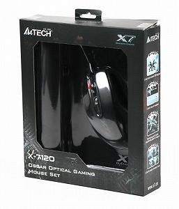 Комп'ютерна миша A4Tech X-710BK Чорний USB коврик X7-200MP synthetic.ua - Фото 1