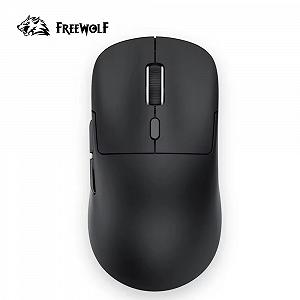 Миша FreeWolf A6 Black 24000DPI PAM3311 1000Hz 59г - Фото 1