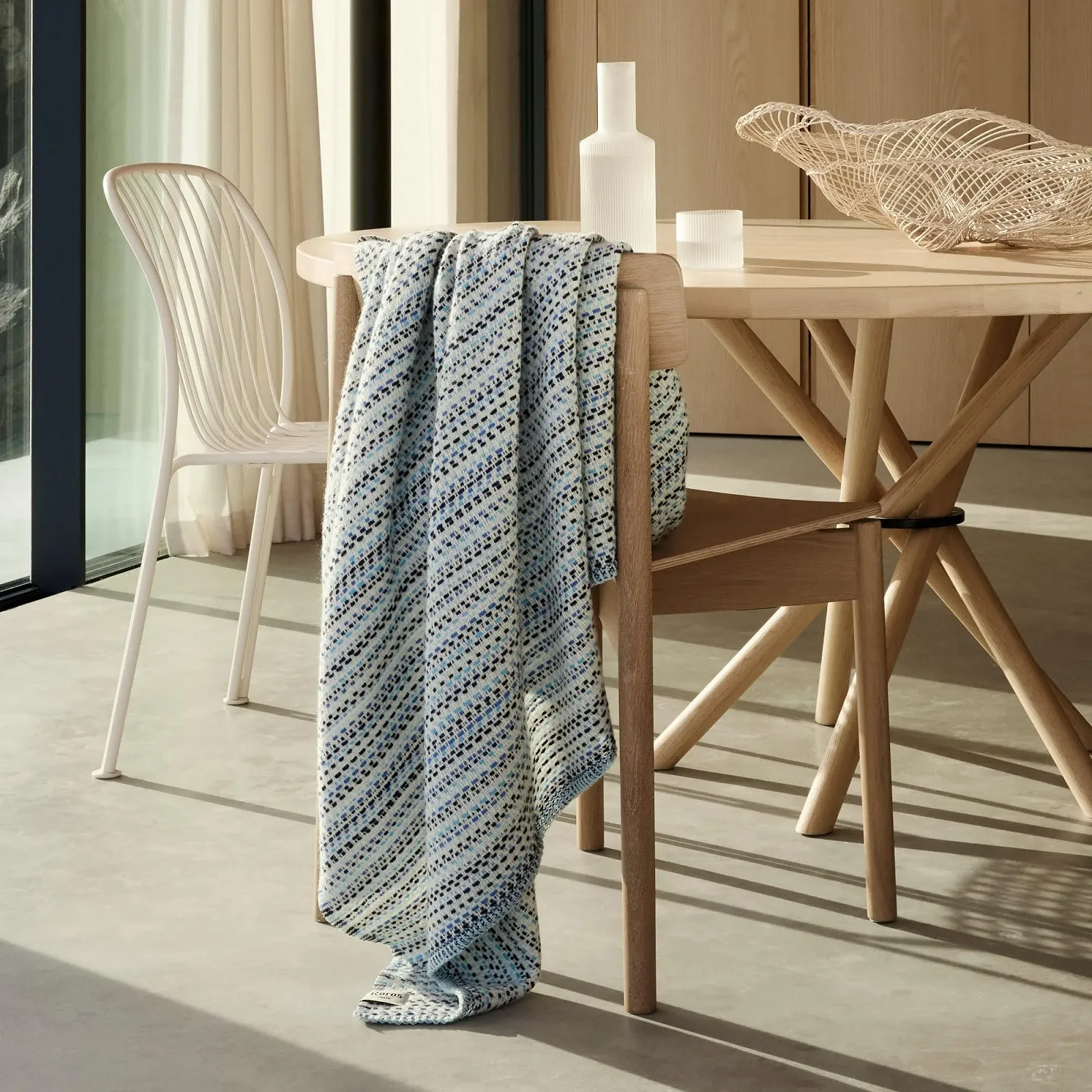 Покривало ROROS TWEED July Вовняна з норвезької овечої вовни Anderssen & Voll 150 x 200 см (6351 Blues), фото №4