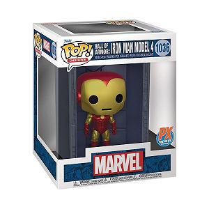 Фігурка Bobble-Head Вінілова Funko Pop! Deluxe Marvel Hall of Armor Iron Man Model 4 (Metallic) #1036 synthetic.ua - Фото 1