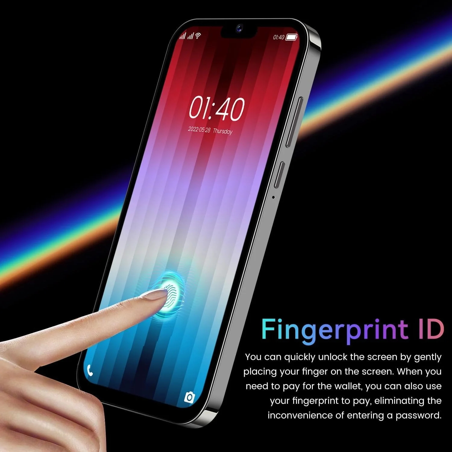 Смартфон QrZrQ i14Pro Max 6.1'' 2/16GB 4G 2-SIM 4-ядра Android10.1 Gold, фото №4