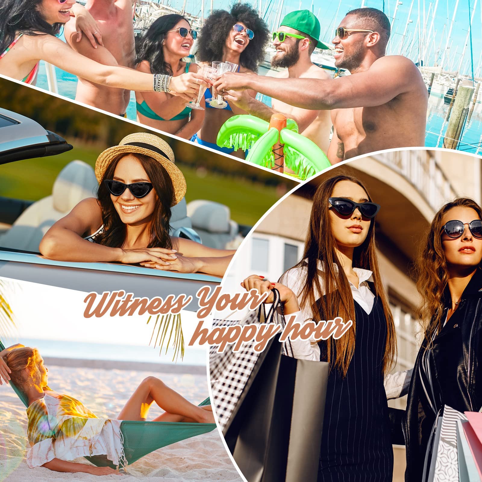 Окуляри GQUEEN Котяче око GQS8 Вінтажні Модні UV захист Лінзи Курта Кобейна, фото №4