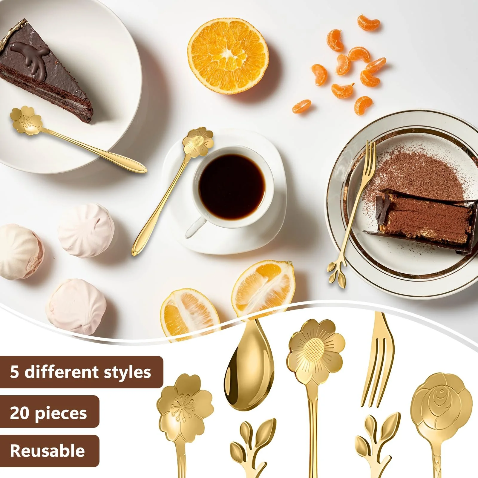 Ложка кавова JINGIHE 20 шт., з нержавіючої сталі, фото №7