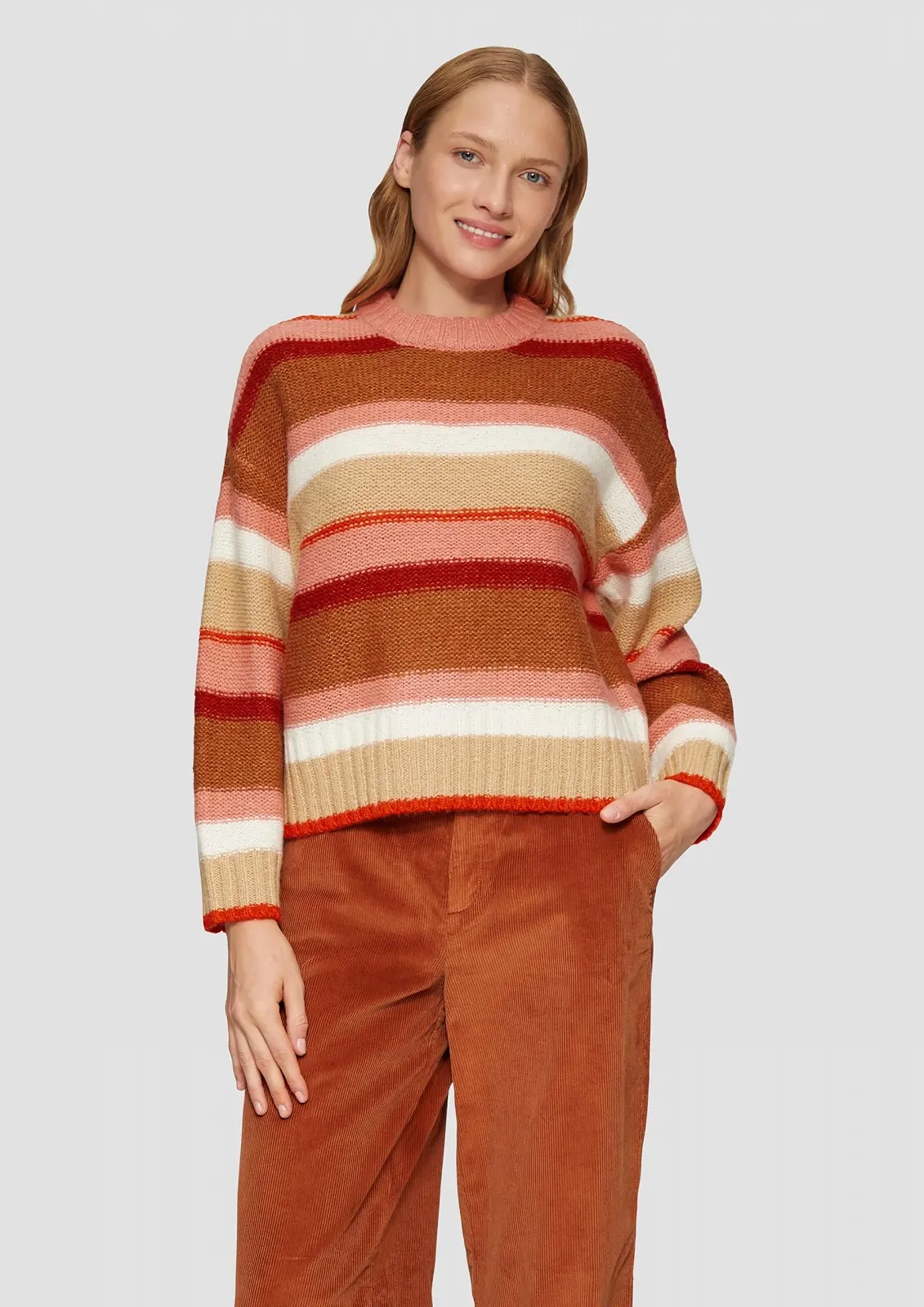 Смугастий джемпер вільного крою, фото №4 Смугастий джемпер вільного крою, фото №4