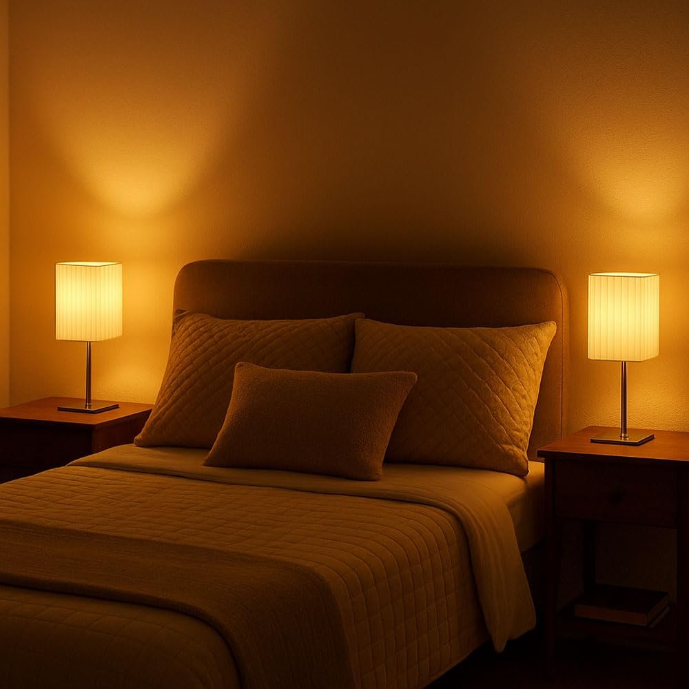 Настольная лампа GLOBO LIGHTING LED текстильная 3 Вт 250 лм 10 x 10 x 26 см Хром, фото №3