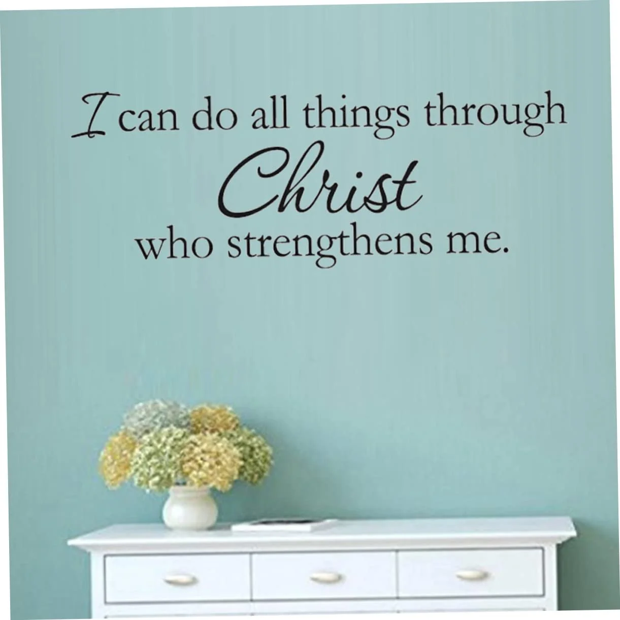 Наклейка на стіну BESTonZON Things Through Christ Bible Знімна PVC, фото №3 Наклейка на стіну BESTonZON Things Through Christ Bible Знімна PVC, фото №3