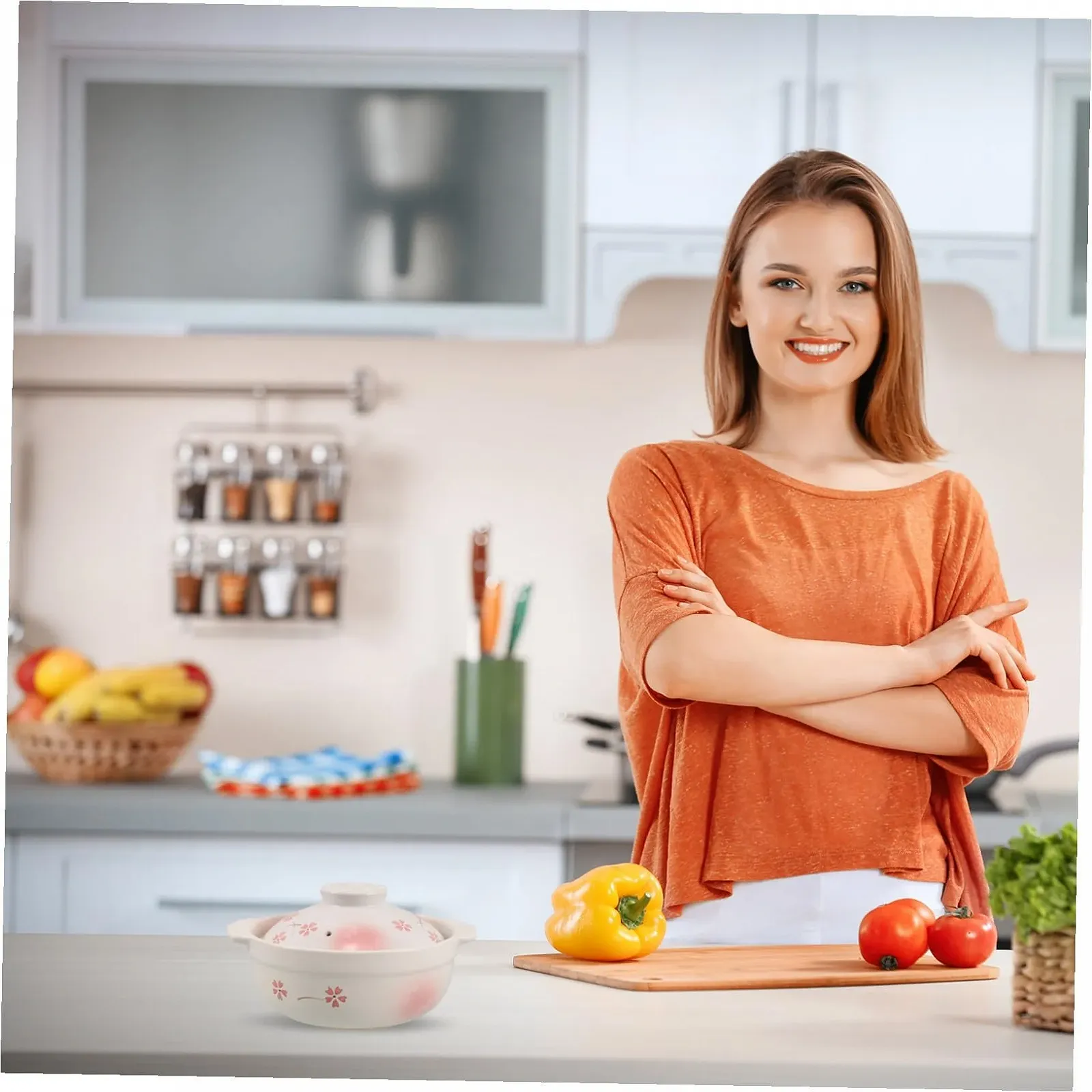 Каструля Japanese Donabe глиняна з кришкою жаростійка, фото №5