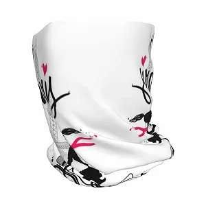 Многофункциональная шапка-бини для девочек с принтом велосипеда и Эйфелевой башни synthetic.ua - Фото 1