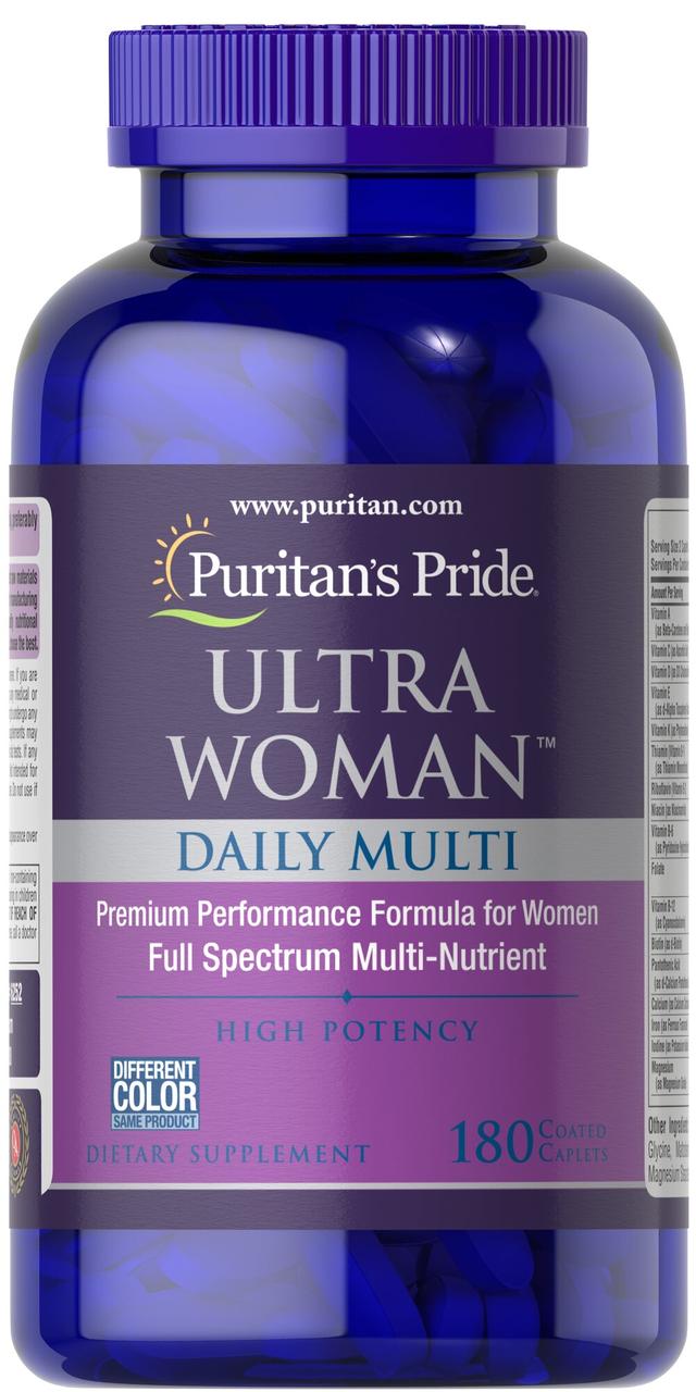 Мультивитамины для женщин Puritan's Pride Ultra Woman Daily Multi Time Release 180 capl, фото №1