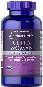 Мультивитамины для женщин Puritan's Pride Ultra Woman Daily Multi Time Release 180 capl - Фото 1