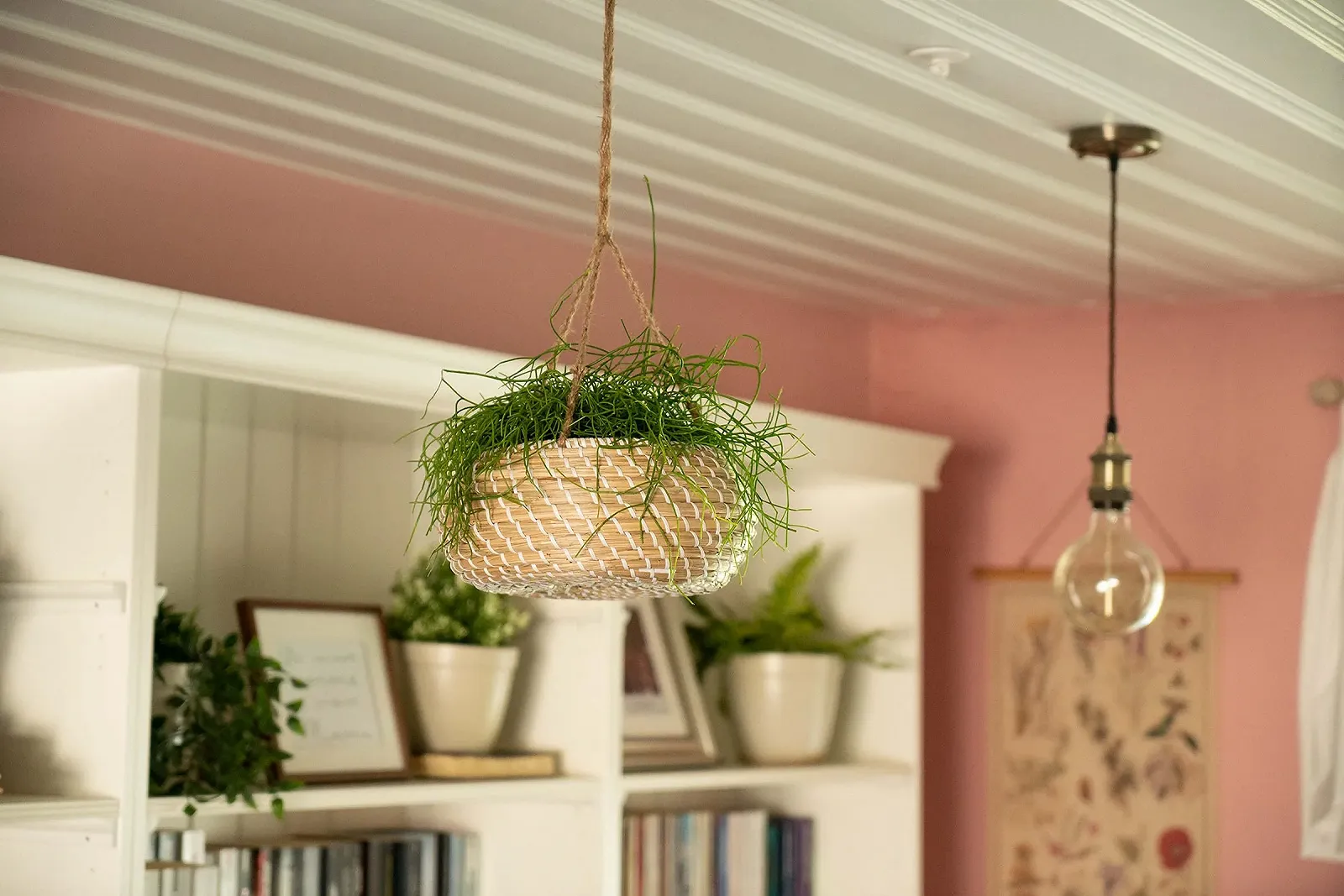 Підвісний квітковий горщик Decorasian 25 см Плетений з морської трави, фото №5 Підвісний квітковий горщик Decorasian 25 см Плетений з морської трави, фото №5