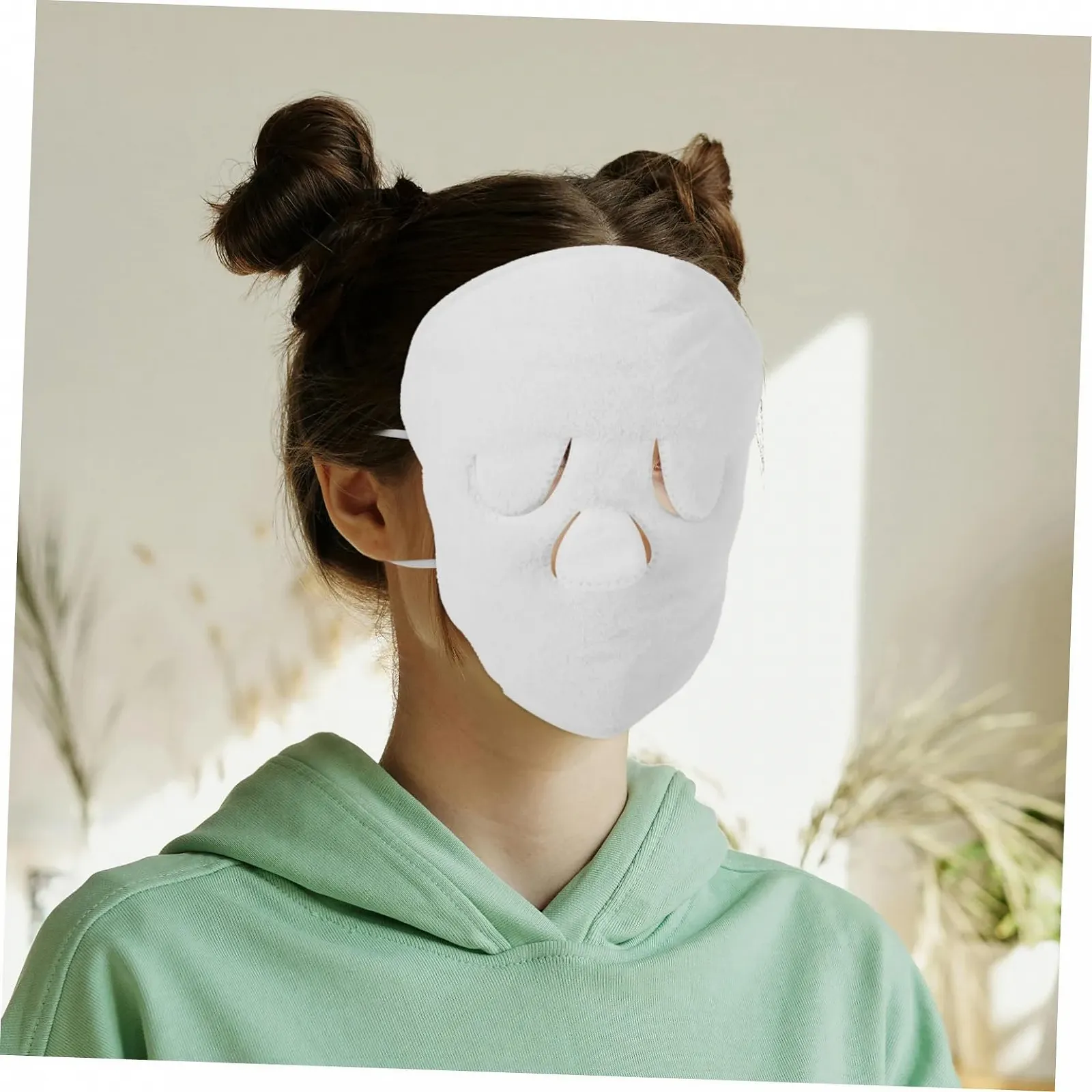 Маска для обличчя CALLARON Багаторазова, товста, м’яка з петлями для вух, теплозберігаюча, фото №5