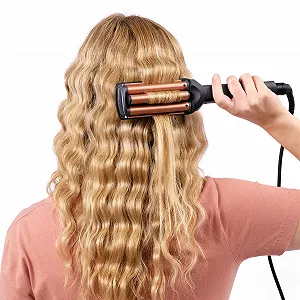 Плойка-хвиля BaByliss Deep Waves W2447E 160°C-200°C Чорна з золотом synthetic.ua - Фото 1