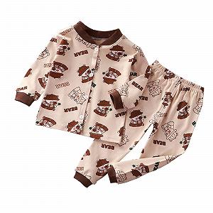 Пухнаста дитяча піжама 2024, з круглим вирізом, з довгими рукавами - Фото 1