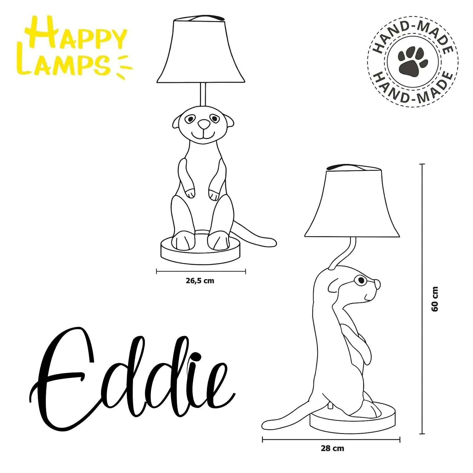 Настільна лампа Happy Lamps Eddie LED 60 см, фото №8