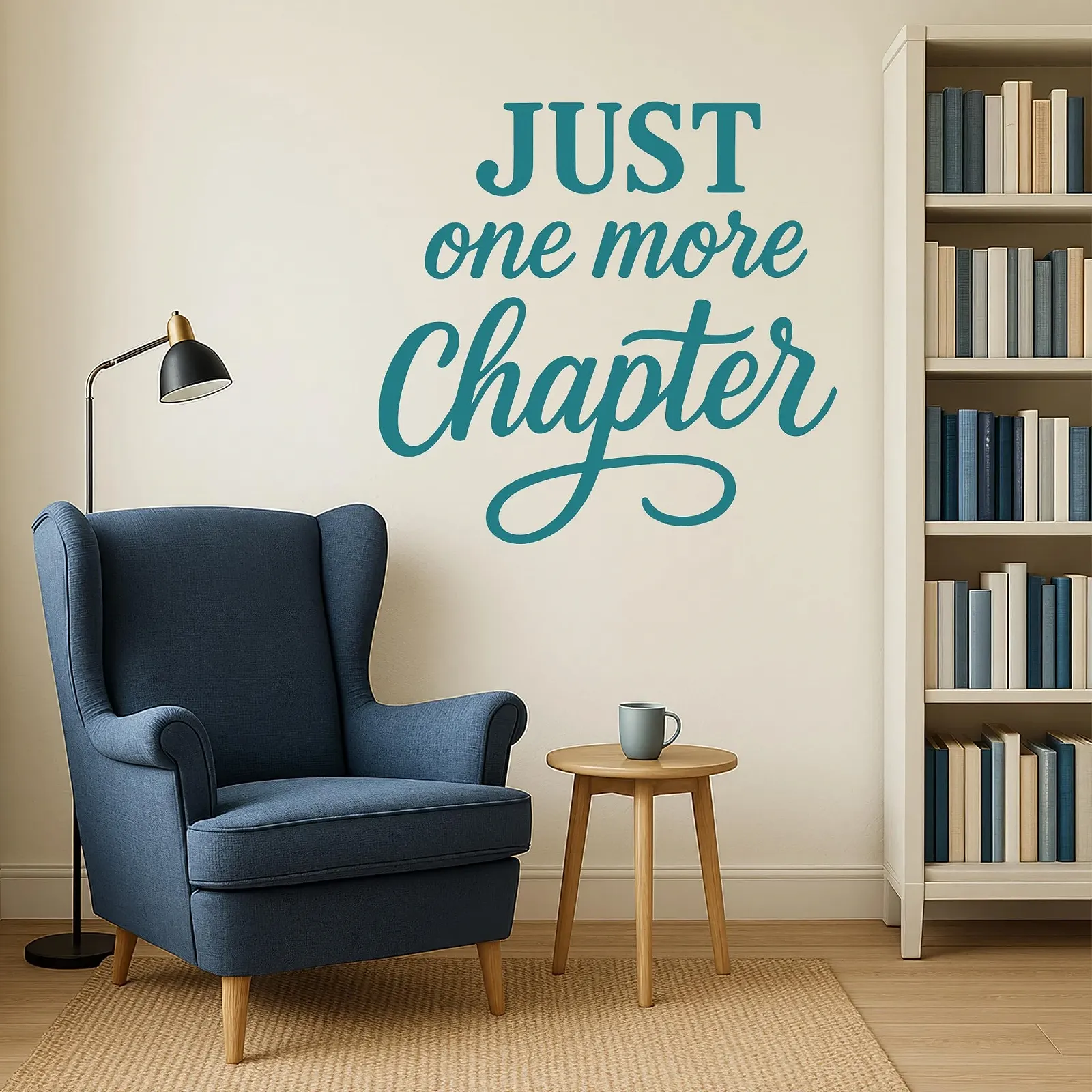 Наклейка на стіну Just One More Chapter 30 x 30 см Чорна, фото №3 Наклейка на стіну Just One More Chapter 30 x 30 см Чорна, фото №3