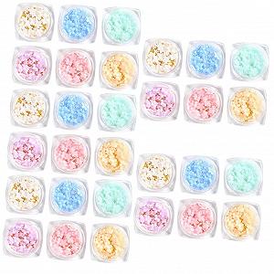 FRCOLOR 30 коробок, аксессуары для ногтей, драгоценные камни, цветы, наклейки для ногтей, хлопья для ногтей, подвески для ногтей, заклепки для ногтей, цветочные украшения, диски для ногтей, милые цветочные подвески для ногтей - Фото 1