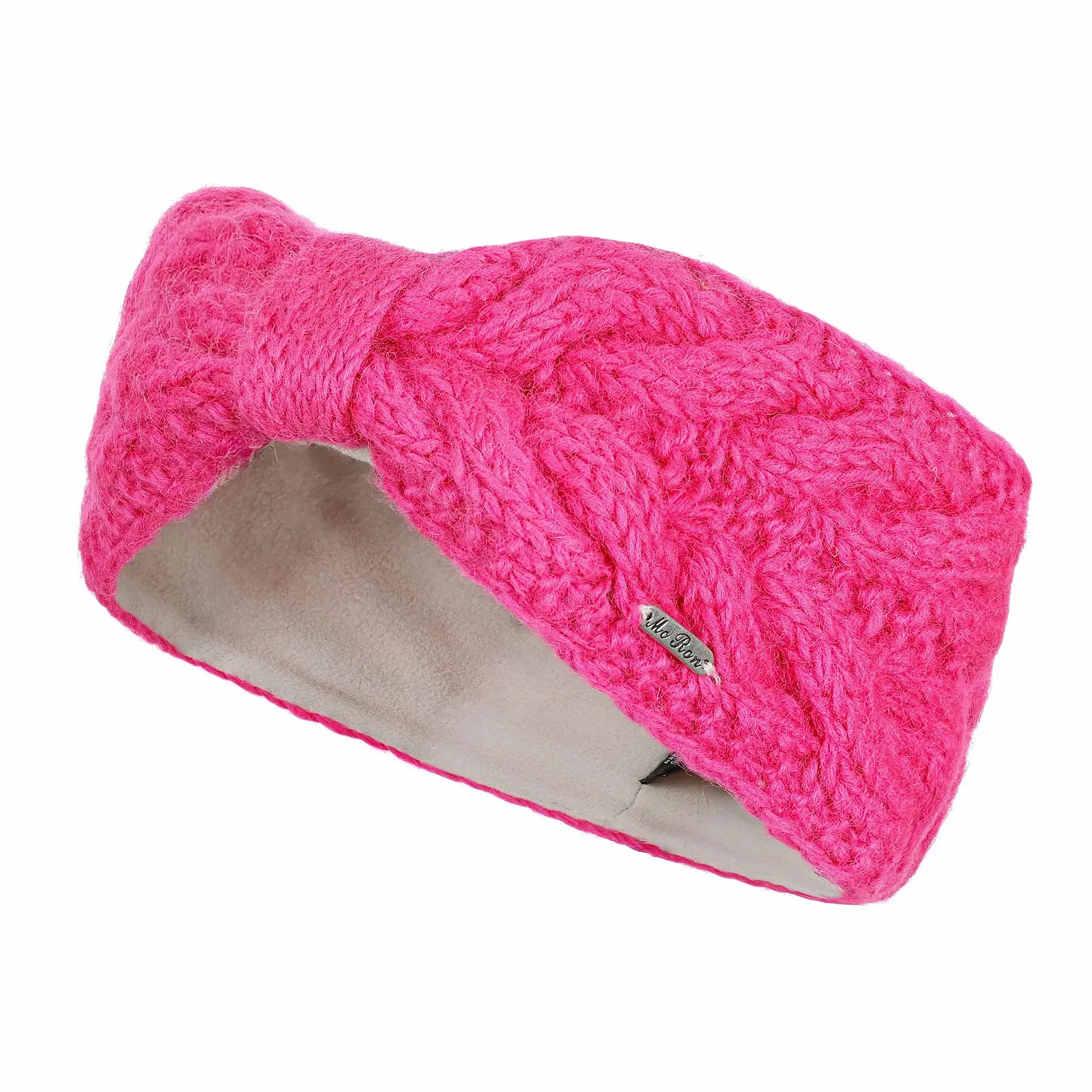 Пов'язка на голову Isla Жіноча з підкладкою та бантом Неоново-рожевий, фото №1