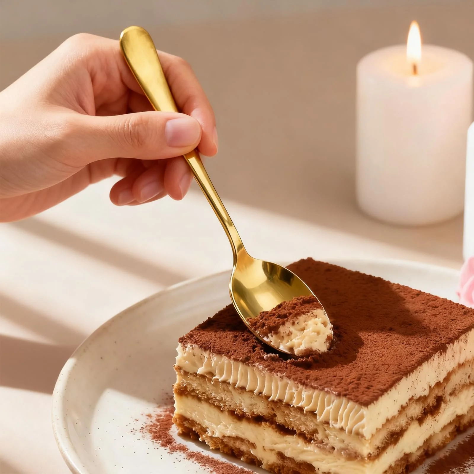 Набір чайних ложок з нержавіючої сталі, 30 шт, Золотий, 13.5 см, фото №7