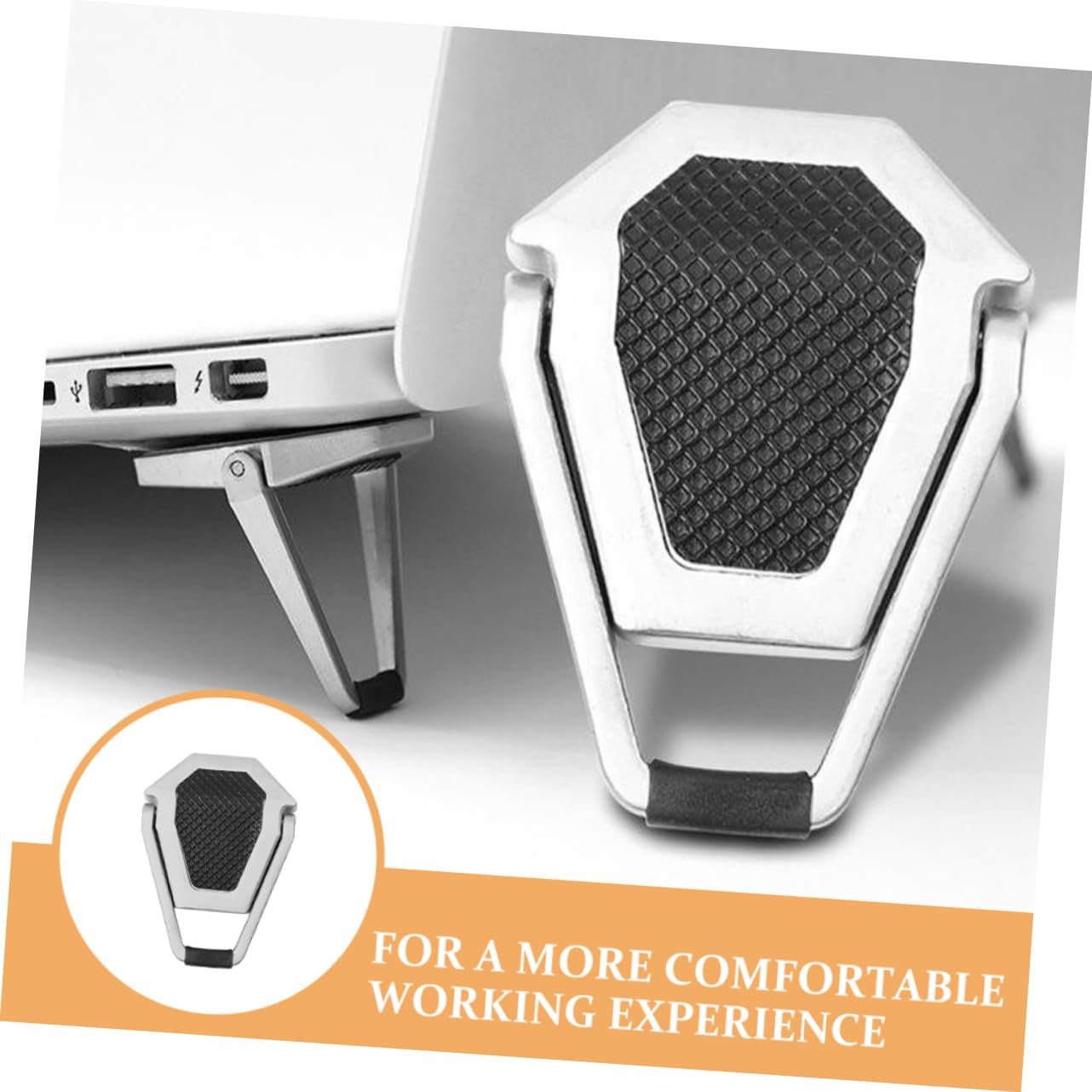 Підставка для ноутбука GALPADA, 4 шт., міні-підставка з цинкового сплаву, складана, портативна, охолоджуюча, невидима, стабільна, фото №8