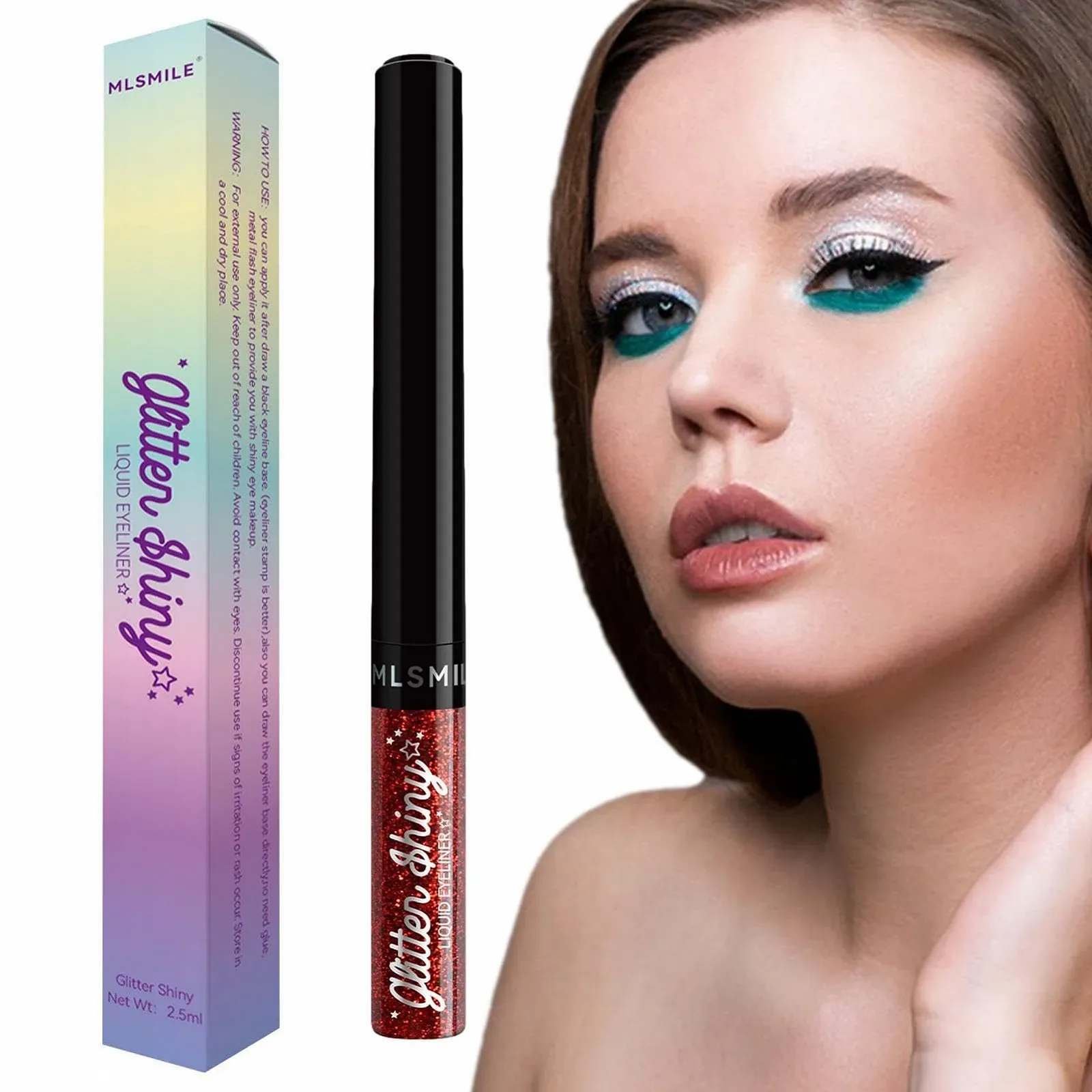 Жидкая Подводка с блестками Fowybe перламутровая, неоновая, радужная, фото №6