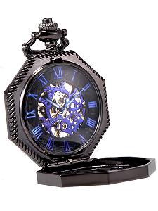 Механические карманные часы Alienwork Skeleton для мужчин и женщин - Фото 1