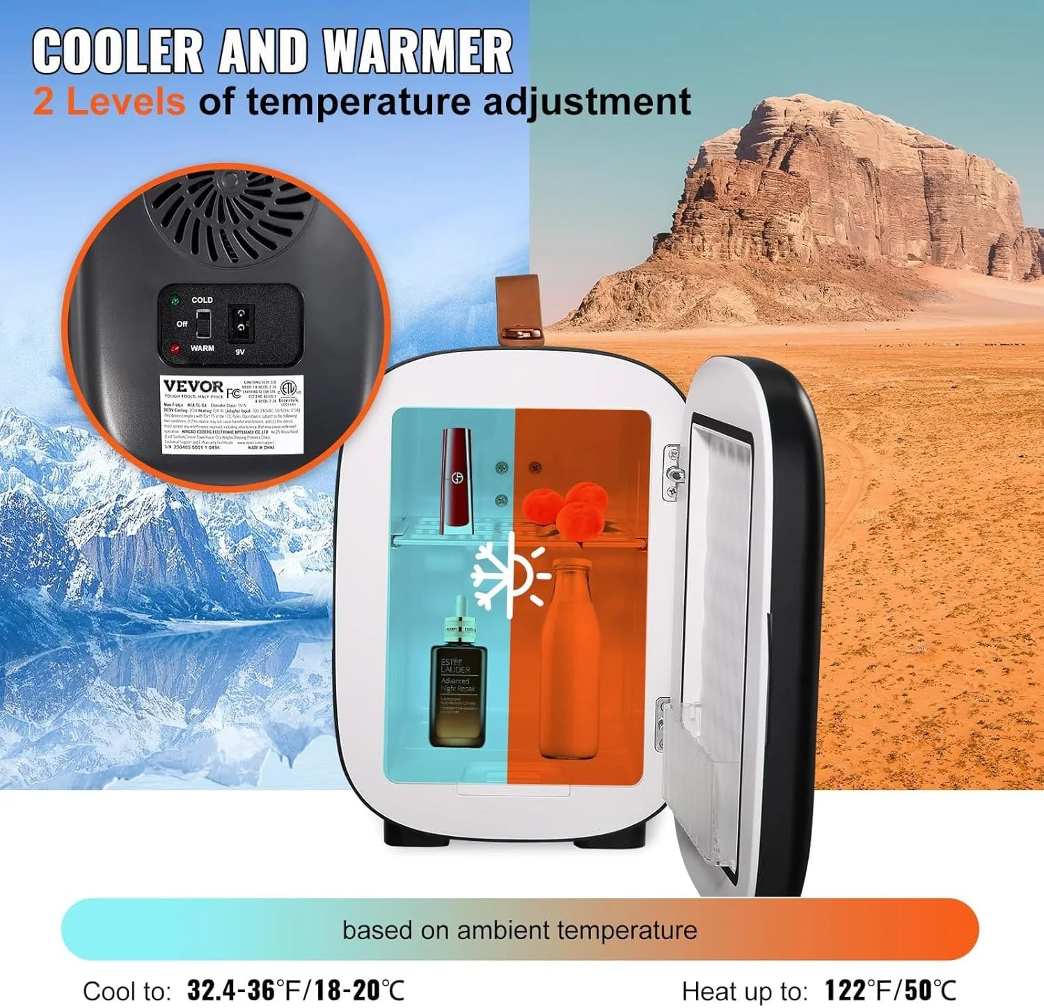 Мини-холодильник VEVOR Mini Frig 4 литра Черный, фото №3 Мини-холодильник VEVOR Mini Frig 4 литра Черный, фото №3