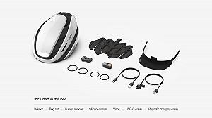 Велосипедний шолом Lumos Ultra Smart Helmet Plus LED, покажчик повороту, стоп-сигнали, Bluetooth, білий, розмір: M-L synthetic.ua - Фото 1