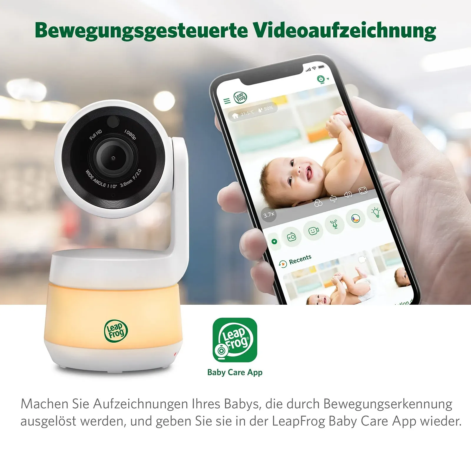 Відеоняня LeapFrog LF925HD 5 дюймів 720P & Батарейки Varta CR2032 Lithium 3V 10 шт., фото №4