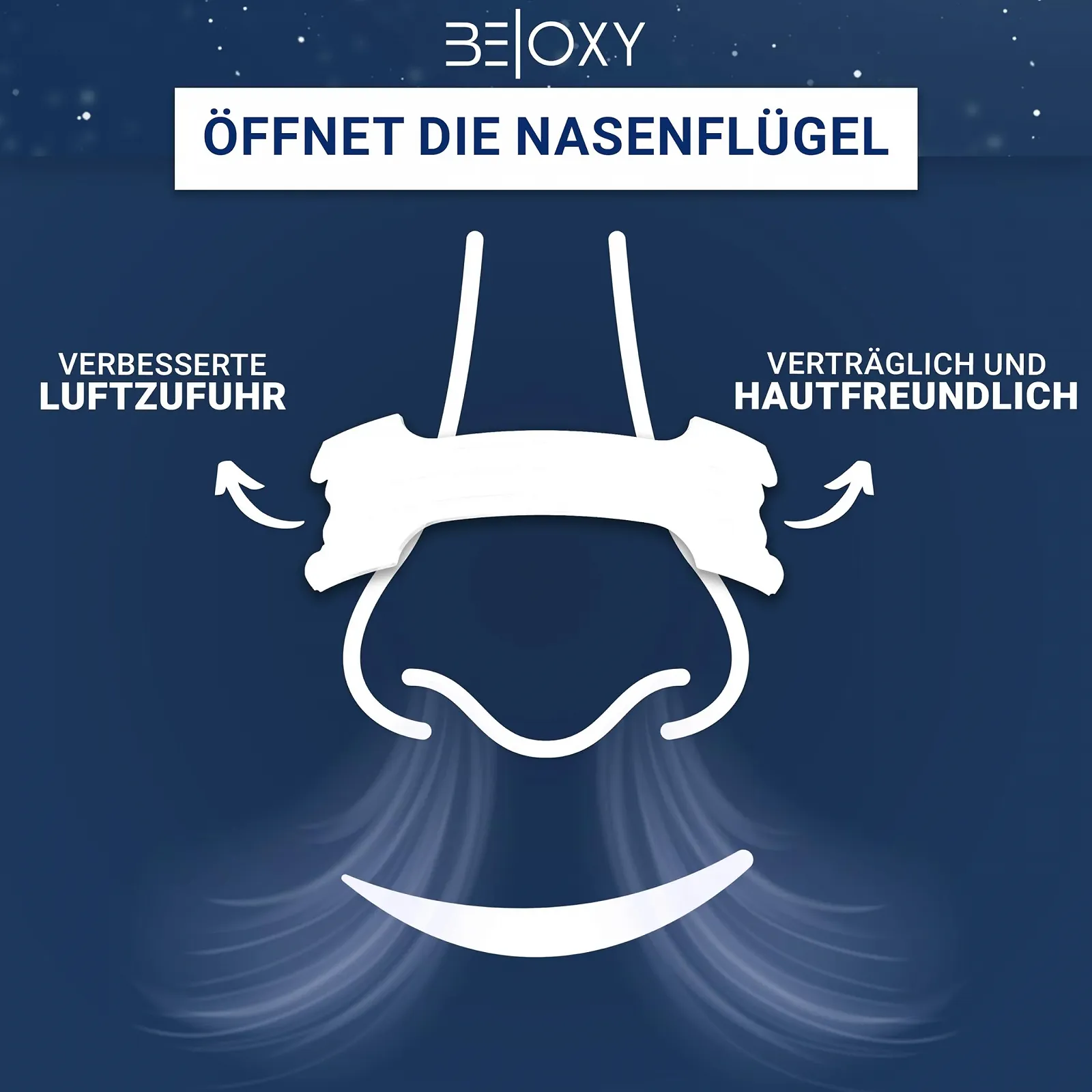 Пластирі для носа BE|OXY проти хропіння 50 шт., дуже великі та міцні, прозорі, підходять для спорту, сну та дихання, фото №3