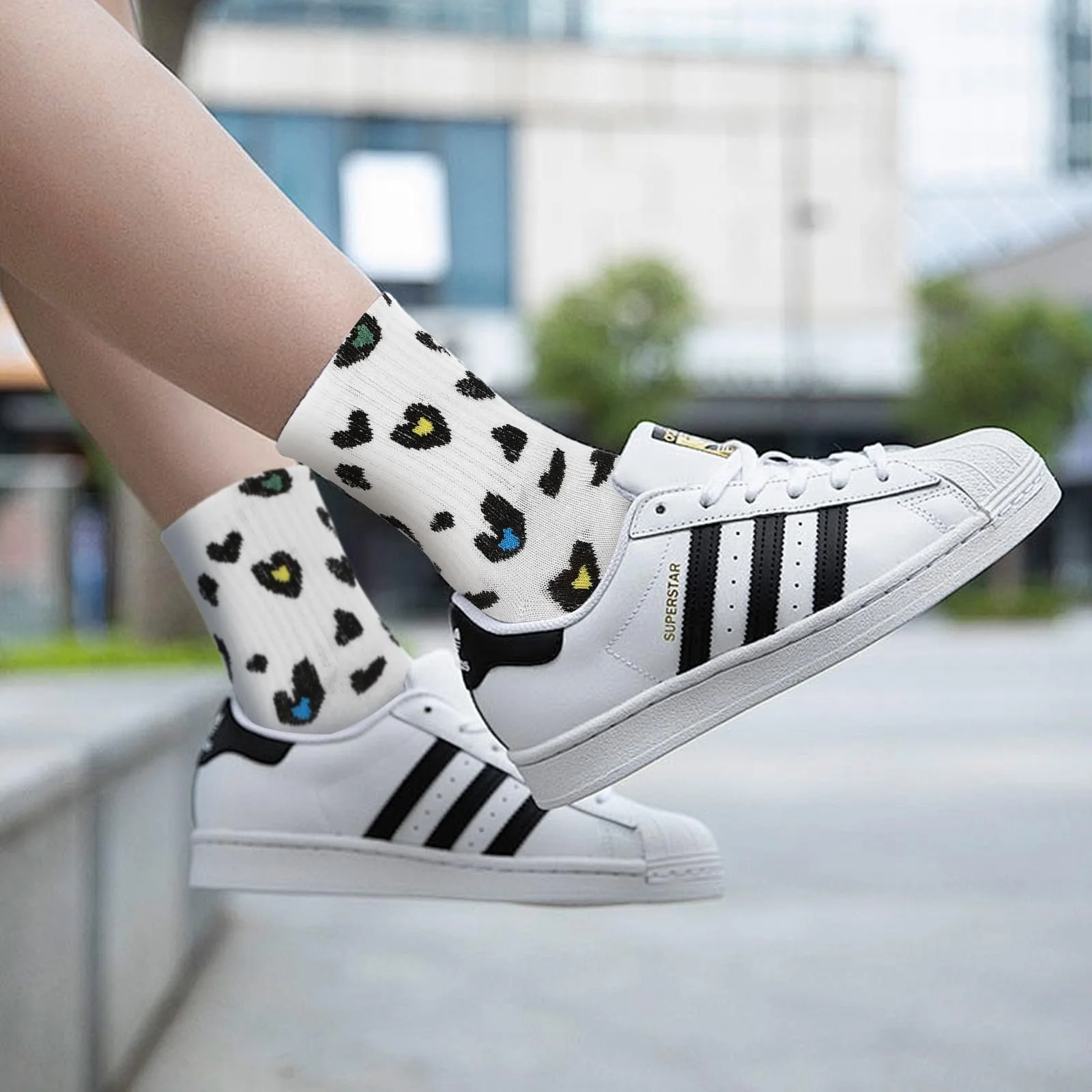 Шкарпетки спортивні з леопардовим візерунком 8 пар 39-42, фото №4