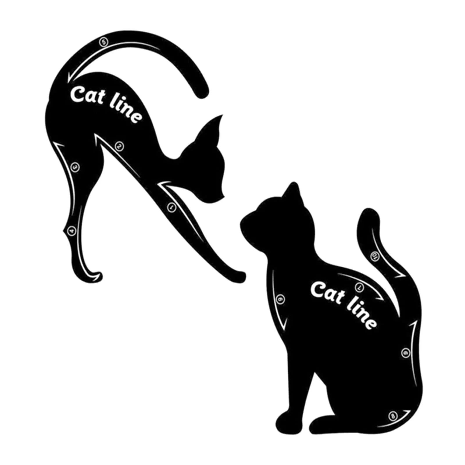 Трафарет для подводки глаз Кошачьи линии Инструмент для макияжа, фото №4