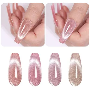 Гель-лак Vishine Cat Eye, голографічний, магнітний, з ефектом сяйва Auroras Snowlight, 8 мл - Фото 1